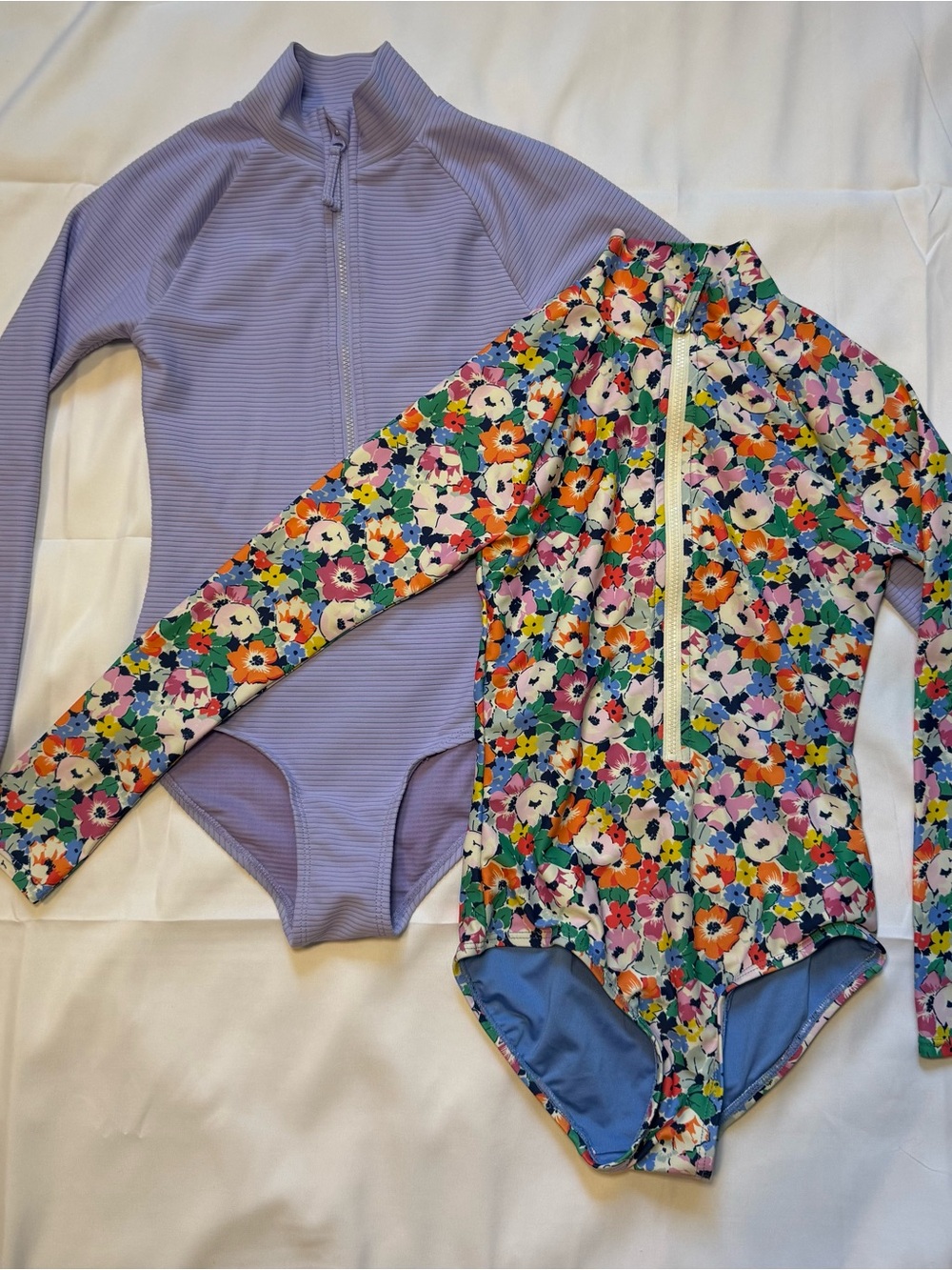 GAP Girls Two-Piece Long-Sleeve Swim Set - Lavender & Floral Multi